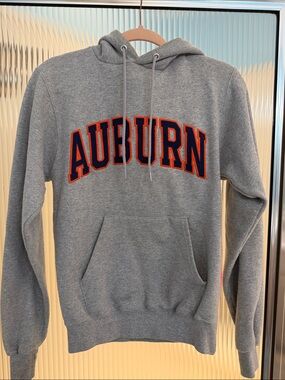 Auburn Grey Pullover Hoodie - Classic Collegiate Sweatshirt